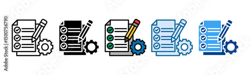 Test Icon Set Multiple Style Collection