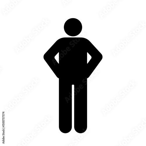 両手を腰に当てている人のアイコン