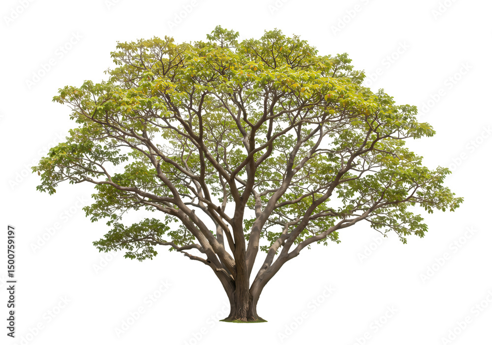 Obraz premium Lush Green Tree Isolated on White Background HighResolution Image isolated on transparent background