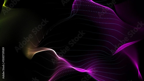 Digital Wavy Background Abstract Flow Lines & Modern Wave Patterns