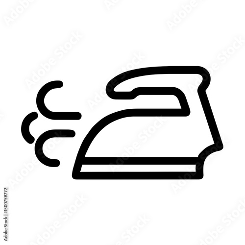 Steam ironing laundry symbol