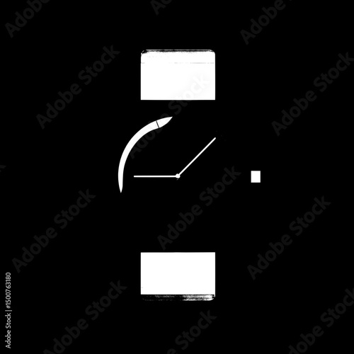 Flat - style vector icon of a watch in a simple and minimalist style, adding a touch of modernity to any design project.