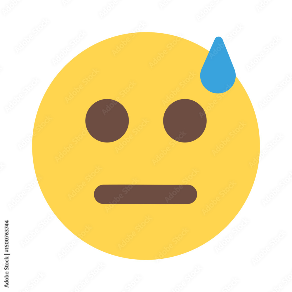 Fototapeta premium panicked face emoticon