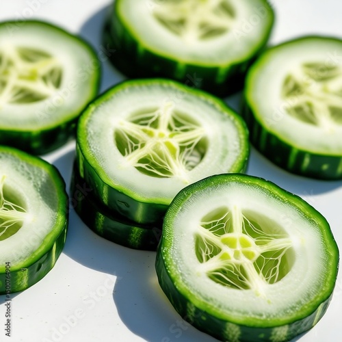 slices of cucumber.vagetable salad healthy. 