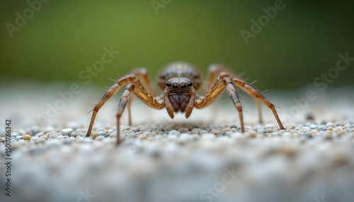 Wallpaper Mural Detailed Brown Spider on Gravel Surface, Insect Macro Photography Torontodigital.ca