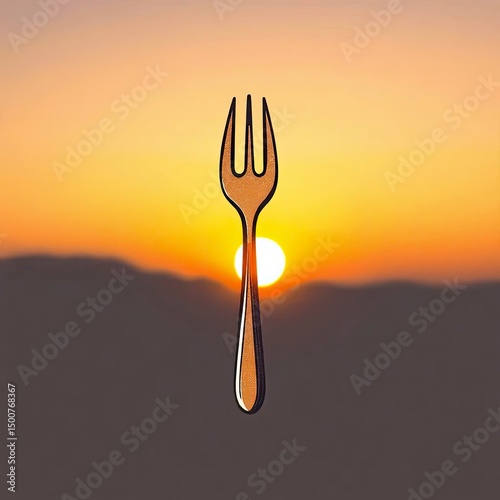 spoon and fork ikon vector illustration logo design