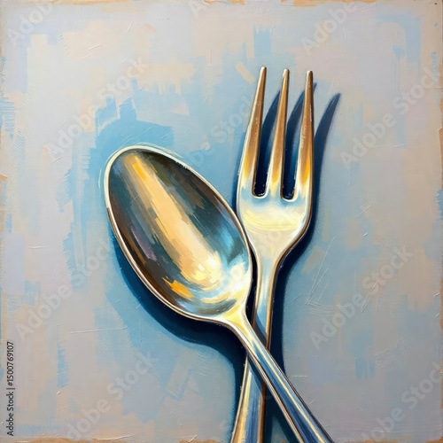 spoon and fork ikon vector illustration logo design