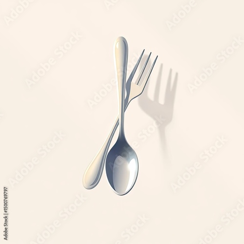 spoon and fork ikon vector illustration logo design