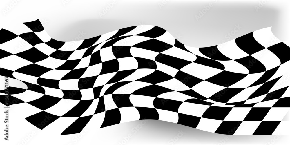 Naklejka premium checkered flag background race flag design