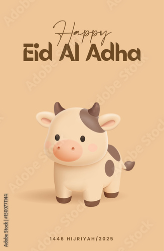 Eid Al Adha Banner Design Vector Illustration. Islamic and Arabic Background for Muslim Community Festival. Moslem Holiday. 3D Modern Islamic suitable for Ramadan, Raya Hari, Eid al Adha and Mawlid.