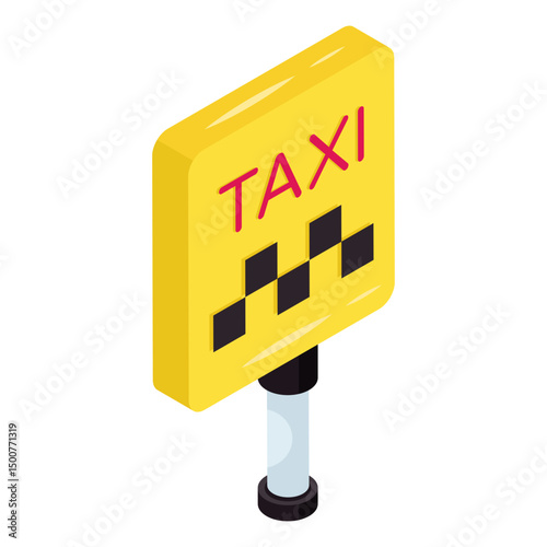 Perfect design icon of taxi board  photo