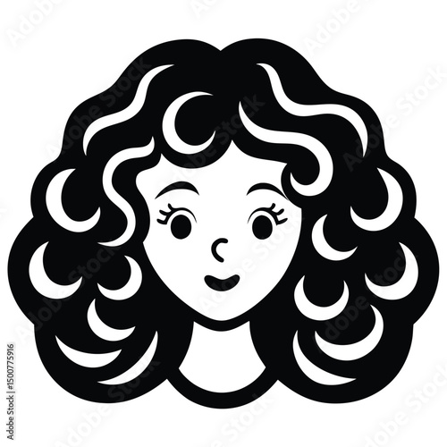 Afro silhouette, black and white portrait of a woman, Vector art of an afro girl wearing Juneteenth color palette