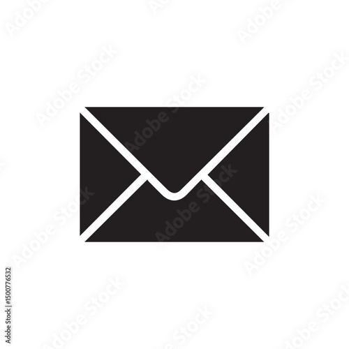 e mail icon. Simple Black Email Envelope Icon