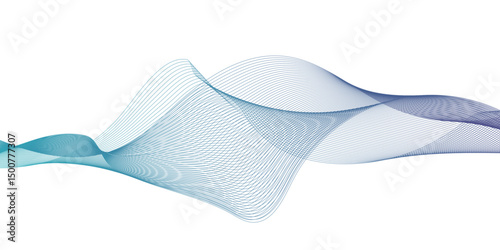 Energy abstract smooth blue frequency isolated element creative blend curve flow line technology modern white web banner vector beautiful waveform light music energy design.	