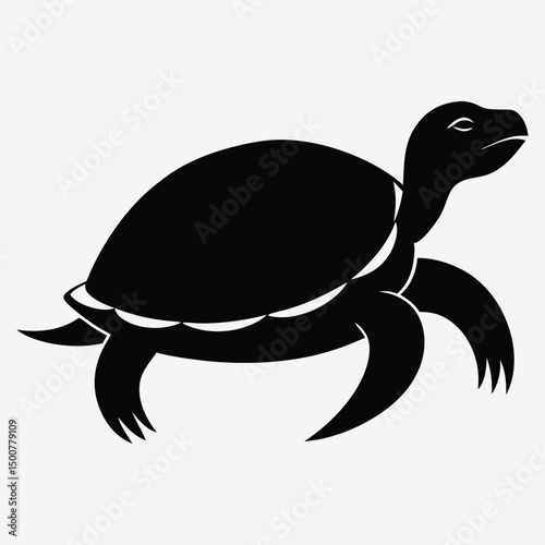 Turtle silhouette art illustration.