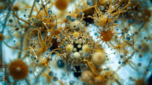 Study of Protozoa and Algae under the microscope for education.