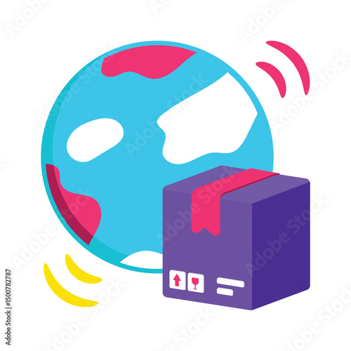 International Shipping Vector style icon. Eps 10 file