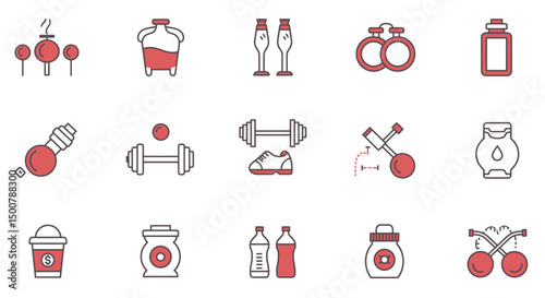 set of icons of medicine
