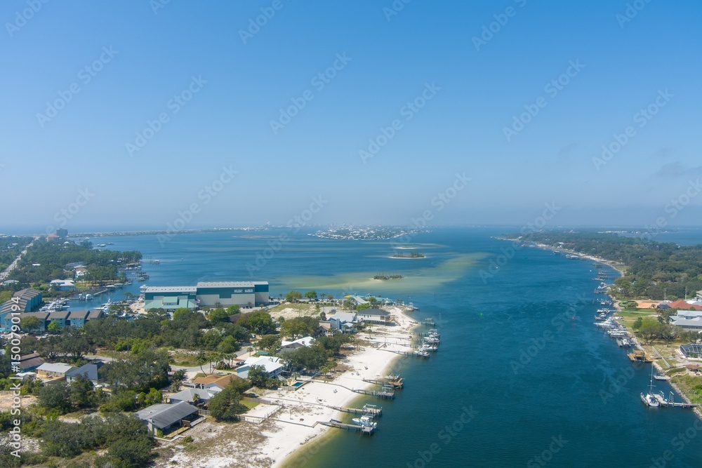 Fototapeta premium Aerial view of the beach at Perdido Key
