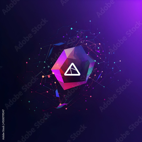 Abstract 3D Crystal Background