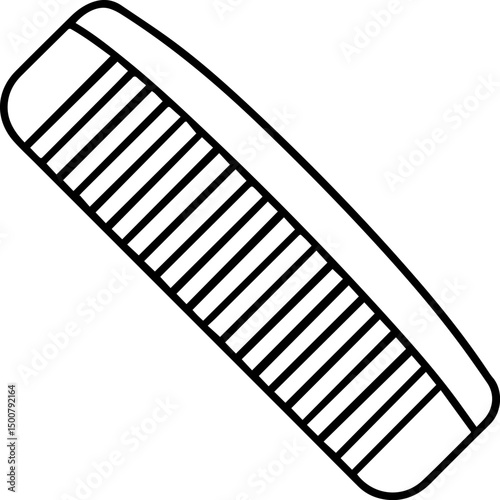 comb line art, black outline, vector and illustration, coloring book pag