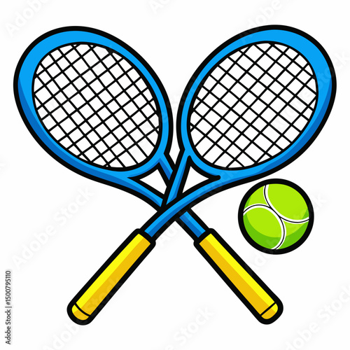 tennis racket and ball