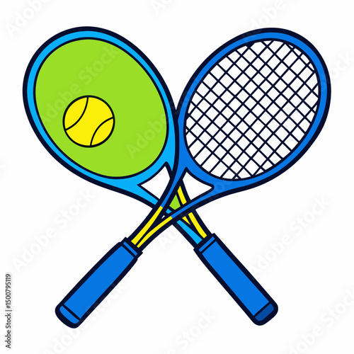 tennis racket and ball