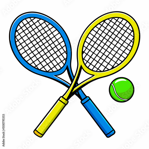 tennis racket and ball