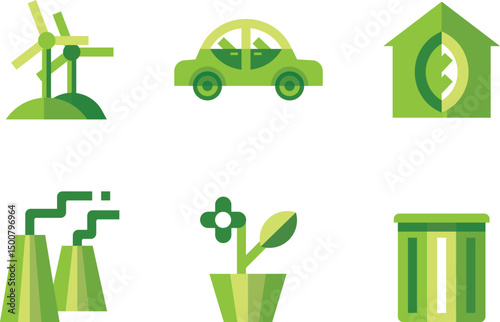 sketch illustration vector design collection icon logo symbol ecology pack nature conservation