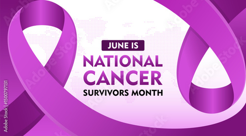 National Cancer Survivors Month background. observed every year in June. Holiday concept. Suitable for banner, card, poster, placard, template