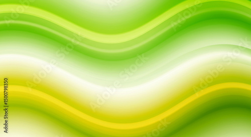 Lime green, yellow, and white abstract gradient background with soft liquid waves, blurred ombré blend, subtle metallic sheen, neon glow, and fine grain texture. Fresh, vibrant, and modern design
