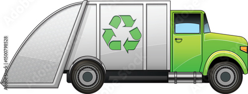 sketch illustration vector design icon logo transportation vehicle truck garbage recycling transporter