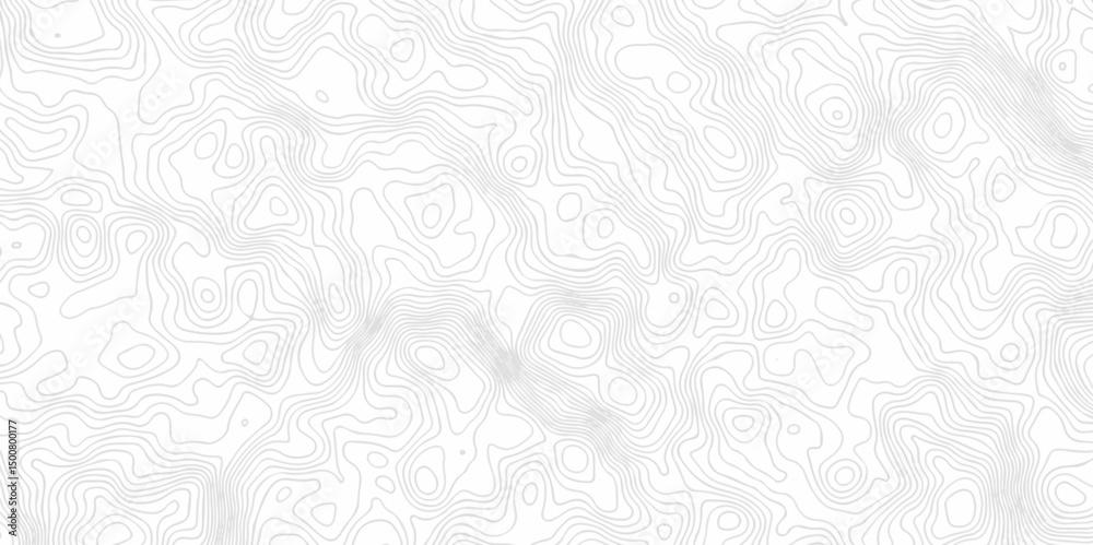 Fototapeta premium Modern location topo map design White background with topographic world grid wave Topographic map geographic line texture. 