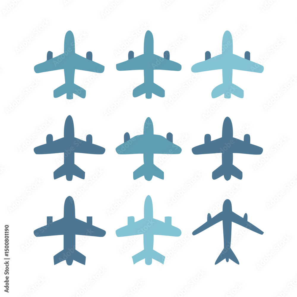 Obraz premium Illustration Vector graphic of plane icon. Fit for traffic, public, passenger etc. airplane icon.Illustration Vector graphic of Plane Formation icon template.gmail send icon airplane.icon a5 airplane.