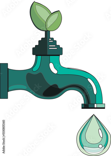 water drop logo icon design vector illustration sketch image is very valuable for nature conservation