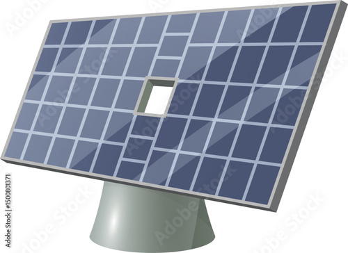 vector illustration drawing sketch of light capture device design for solar power plant