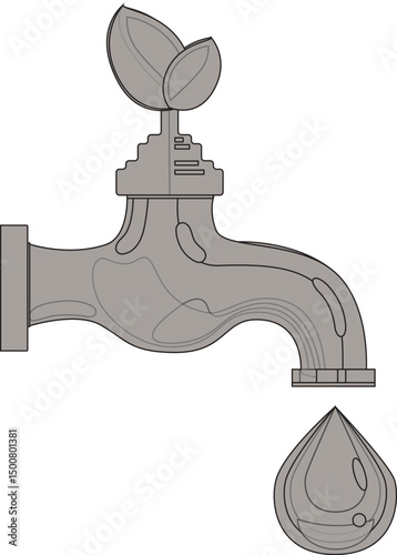 water drop logo icon design vector illustration sketch image is very valuable for nature conservation
