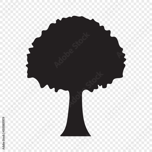 vector tree silhouette. tree vector illustration