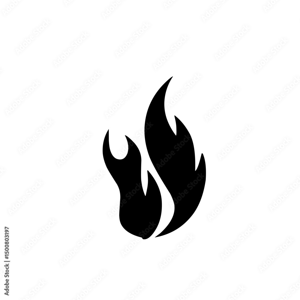 black fire silhouette icon black fire silhouette icon