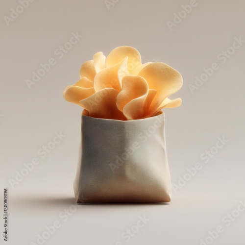 Paper Bag Overflowing With Gold Petals