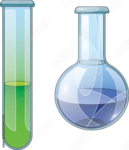 sketch illustration vector design of reaction bottle for chemical mixture