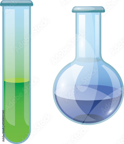 sketch illustration vector design of reaction bottle for chemical mixture