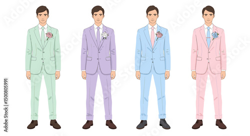 Four men in traditional indonesian attire