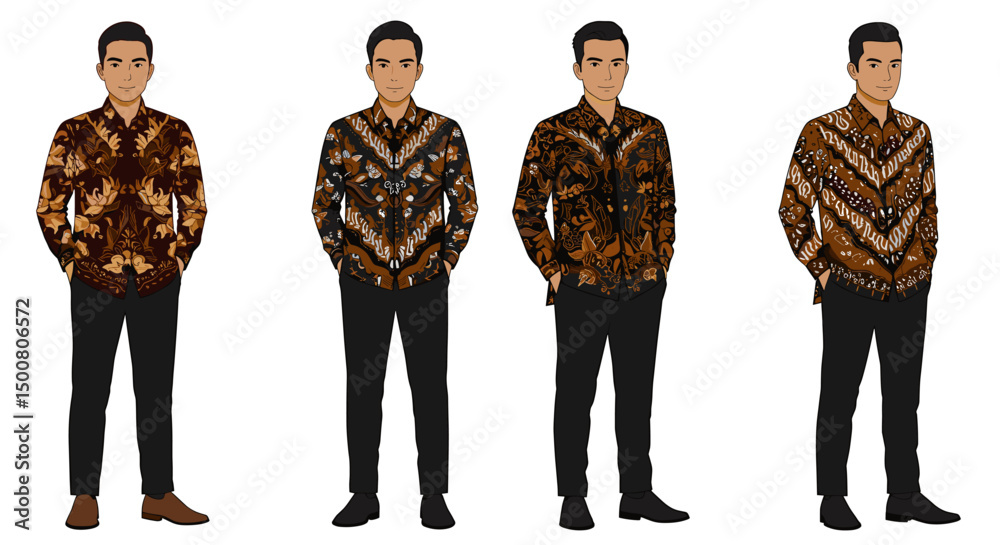 Fototapeta premium Batik shirts formal wear men