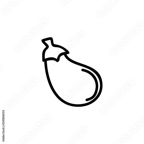 hand-drawn eggplant icon illustration