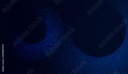Textured Midnight Blue Gradient with Circular Ripple Patterns Creates a Soothing and Modern Backdrop for Digital Art and Web Design Projects