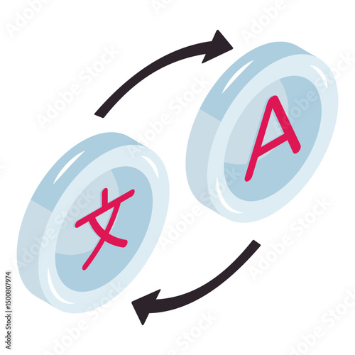      Vector design of language translator icon