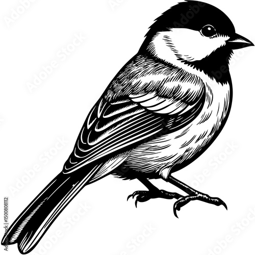 blue tit isolated on white