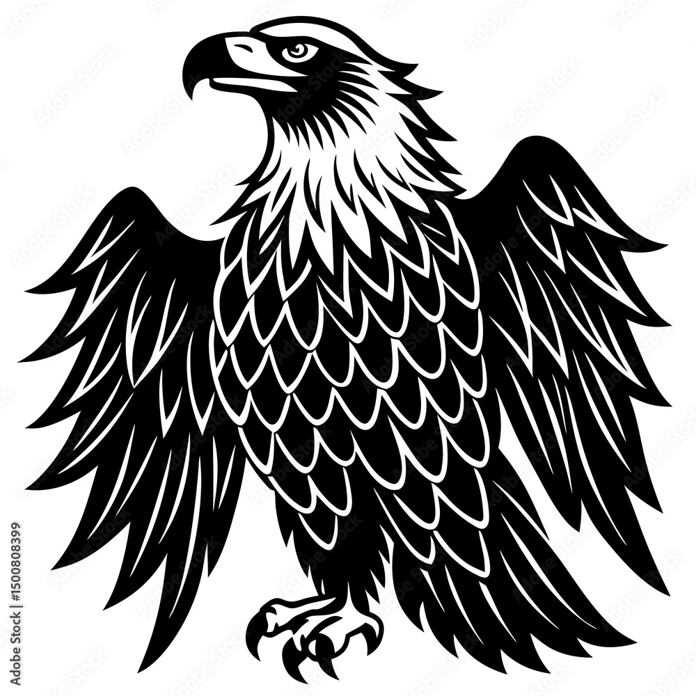 Fototapeta premium eagle in a white background