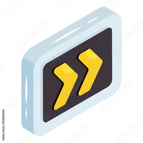 Trendy design icon of fast forward arrow 